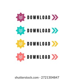 Descarga de Botón e icono de insignia con indicadores de flecha