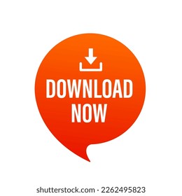 Download button. Bubble message. Load symbol. Speech bubble sign. Vector illustrator