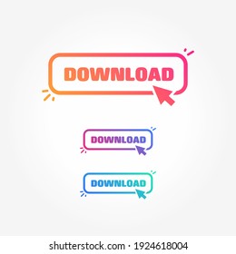 Download Button with Cursor Label Set