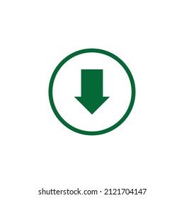 Download button, drop down arrow inside a circle 