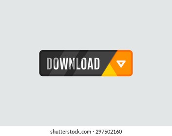 Botón de descarga, diseño de interfaz de usuario de alta tecnología futurista. Sitio web, icono de aplicaciones móviles, diseño en línea, negocios, gui o ui