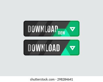 Download button, futuristic hi-tech UI design. Website, mobile applications icon, online design, business, gui or ui