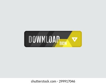 Download button, futuristic hi-tech UI design. Website, mobile applications icon, online design, business, gui or ui