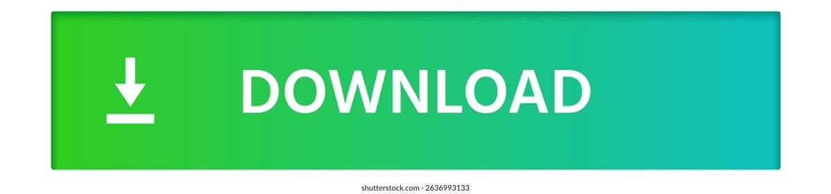 Download button with a green and turquoise gradient background and a white arrow pointing down over a white horizontal line, representing a digital download action