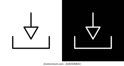 Download button icon Graphic vector set for ui design