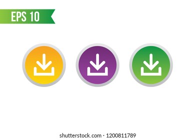 
download button icon / start button for websites / applications