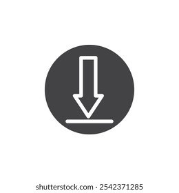 Download button icon Symbol mark in filled style