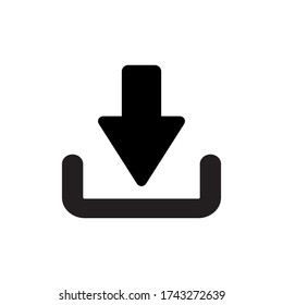 Botón de descarga Vector de iconos. Ilustración de símbolo de archivo de descarga