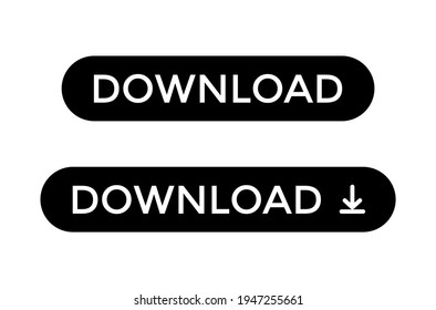 Botón de descarga Vector de iconos aislado en fondo blanco