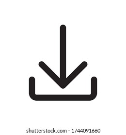 Botón de descarga Vector de iconos. Descargar símbolo para diseño web, interfaz de usuario, más