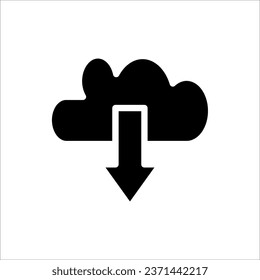Icono del botón de descarga. para el diseño web y la interfaz de usuario aislada en fondo blanco