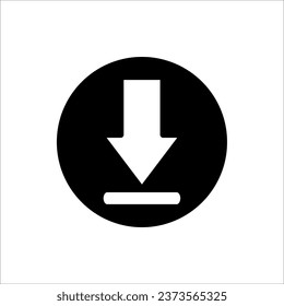Download button icon. for web design, and UI isolated on white background