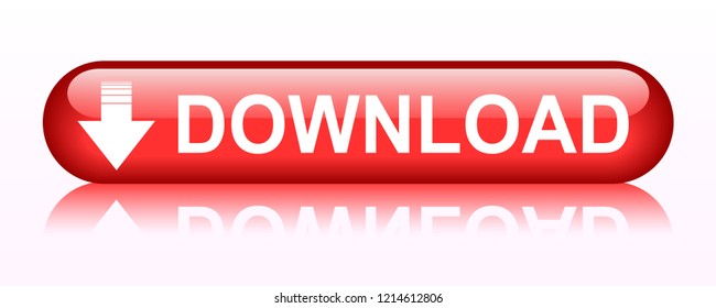 Download button illustration with down arrow icon isolated. Load symbol. Flat design – stock vector