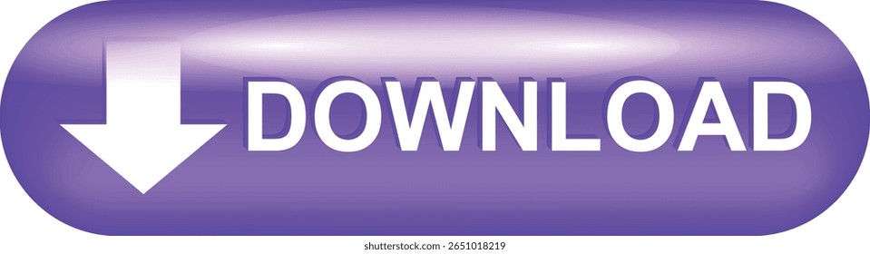 download button for internet website use. Blue Download icon on isolated white background with shadow.