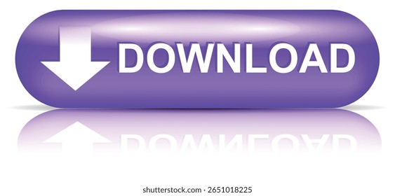 botão de download para uso do site da internet. Ícone de Download Azul em plano de fundo branco isolado com sombra.