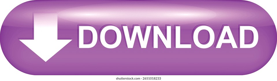Botón de Descarga para el uso del Sitio web de Internet. Icono de Descarga azul sobre fondo blanco aislado con sombra.