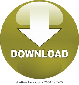 botão de download para uso do site da internet. Ícone de Download Azul em plano de fundo branco isolado com sombra.