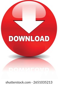 botão de download para uso do site da internet. Ícone de Download Azul em plano de fundo branco isolado com sombra.