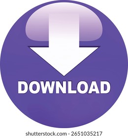 botão de download para uso do site da internet. Ícone de Download Azul em plano de fundo branco isolado com sombra.