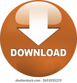 botão de download para uso do site da internet. Ícone de Download Azul em plano de fundo branco isolado com sombra.