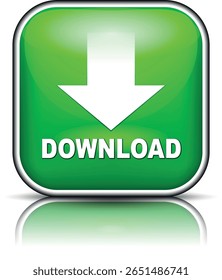 botão de download para uso do site da internet. Ícone de download em fundo branco isolado com sombra.