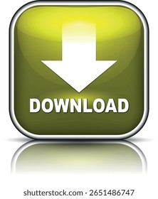  botão de download para uso do site da internet. Ícone de download em fundo branco isolado com sombra.