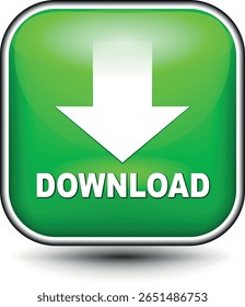  botão de download para uso do site da internet. Ícone de download em fundo branco isolado com sombra.