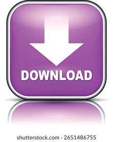  botão de download para uso do site da internet. Ícone de download em fundo branco isolado com sombra.