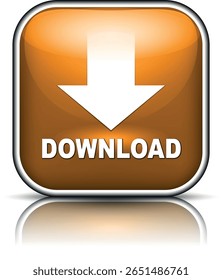  botão de download para uso do site da internet. Ícone de download em fundo branco isolado com sombra.