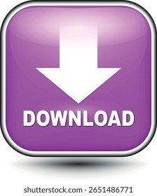  botão de download para uso do site da internet. Ícone de download em fundo branco isolado com sombra.