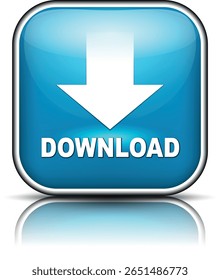  botão de download para uso do site da internet. Ícone de download em fundo branco isolado com sombra.