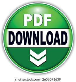 download button for internet website use. Blue Download icon on isolated white background with shadow.