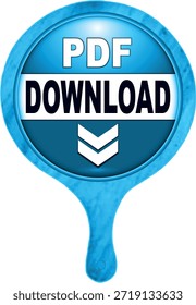 botão de download para uso do site da internet. Ícone de Download Azul em plano de fundo branco isolado com sombra.