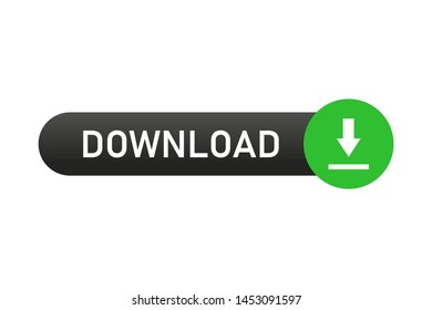 Download button isolated web element for application or websites. Button for buy or download. EPS 10