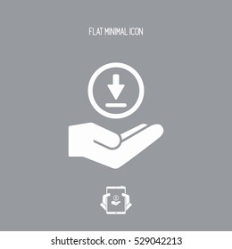 Download button - Minimal vector icon