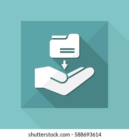 Download button - Minimal vector icon