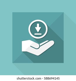 Download button - Minimal vector icon