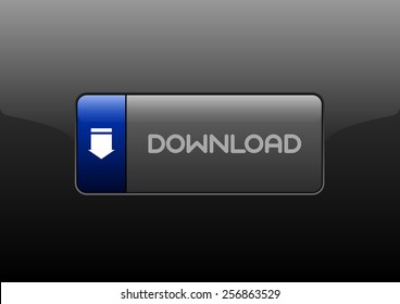 Download button on the black background. Elegant design.