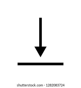 download button outline icon vector