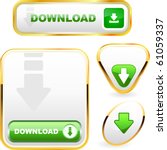 Download button set. Vector set.