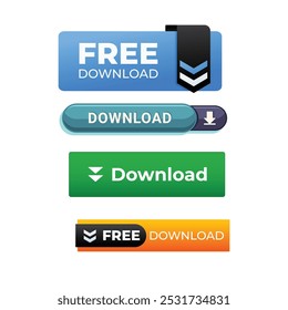 Download Button Set Vector Design.