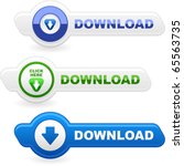 Download button set. Vector set for web.