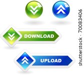 Download button set. Vector set for web.