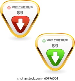 Download button set. Vector set for web.