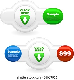 Download button set. Vector set for web.