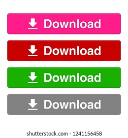 Download button set for website design.