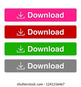 Download button set for website design.