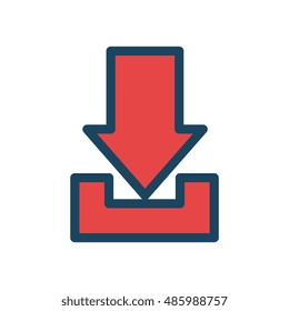 download button technology design isolated