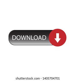 Download button template, banner, website element. Vector illustration.