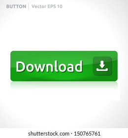 Download button template | vector design | business banner with symbol icon | website element | green